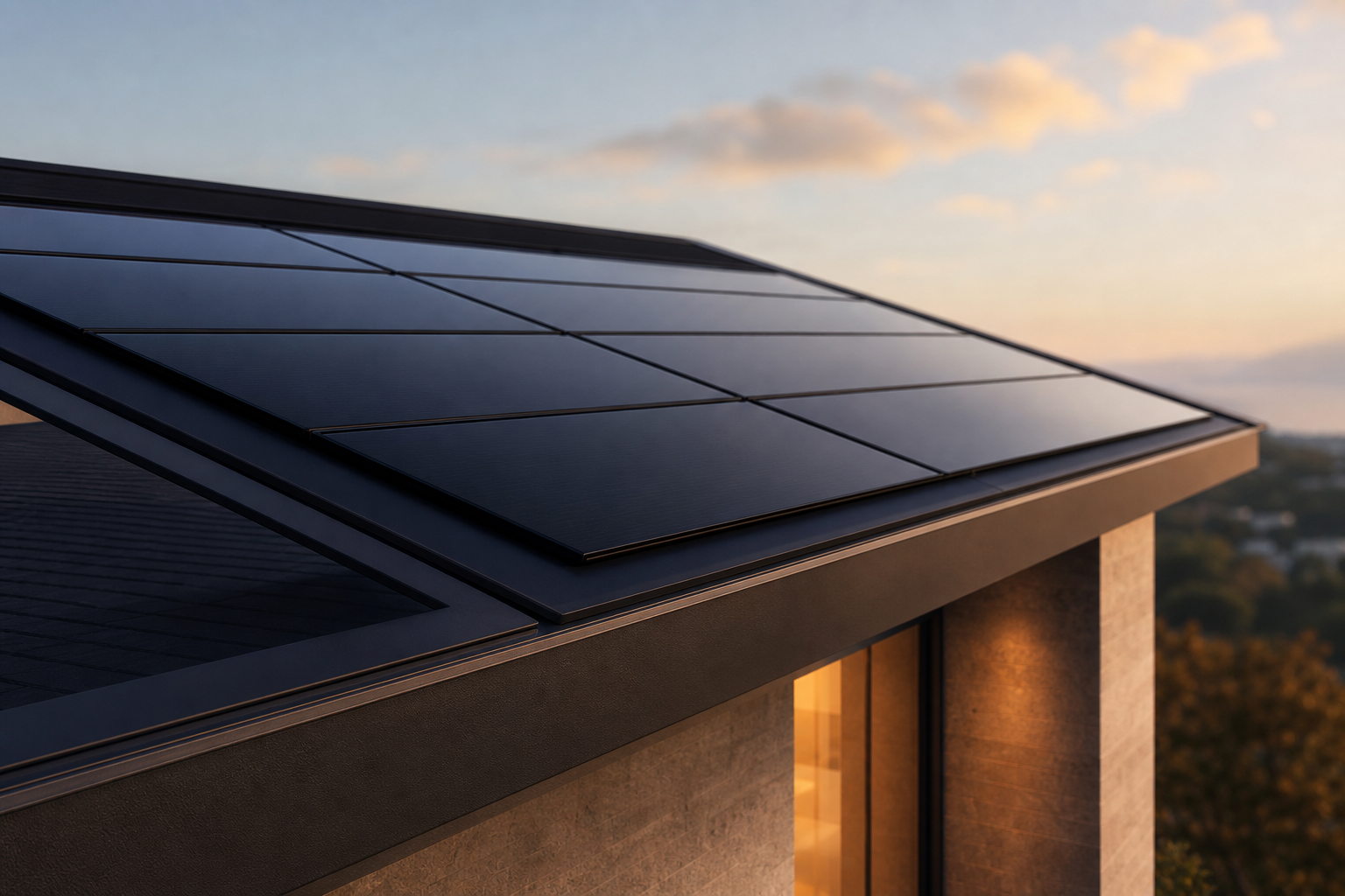 Premium solar panel detail