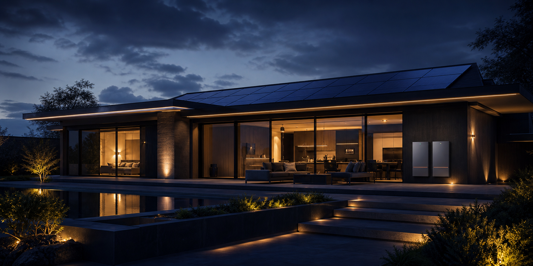 Battery backup at dusk